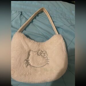 Hello Kitty Plush White Shoulder Bag
